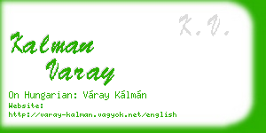 kalman varay business card